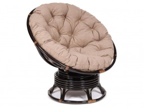 Кресло-качалка Papasan w 23/01 B с подушкой Antique brown, экошерсть Коричневый в Новой Ляле - novaya-lyalya.магазин96.com | фото