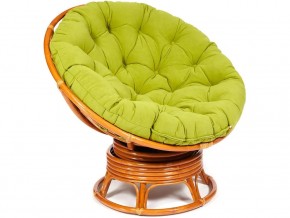 Кресло-качалка Papasan w 23/01 B с подушкой Cognac, флок Олива в Новой Ляле - novaya-lyalya.магазин96.com | фото