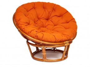 Кресло Papasan 23/01 W с подушкой Cognac, ткань Оранжевый в Новой Ляле - novaya-lyalya.магазин96.com | фото