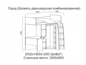 Кровать двухъярусная комбинированная в Новой Ляле - novaya-lyalya.магазин96.com | фото