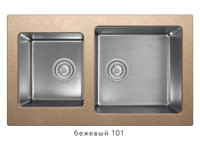 Мойка комбинированная Tolero twist TTS-840 Бежевый 101 в Новой Ляле - novaya-lyalya.магазин96.com | фото