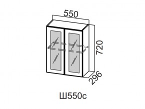 Ш550с/720 Шкаф навесной 550/720 (со стеклом) в Новой Ляле - novaya-lyalya.магазин96.com | фото